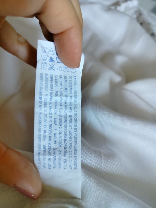 Biała koszula z koronką bawełniana