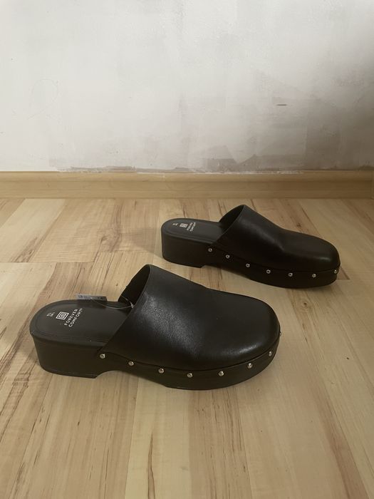 Chodaki drewniaki clogs czarne Next NEW
