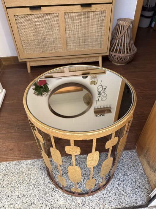 Mesa de apoio tampo em vidro