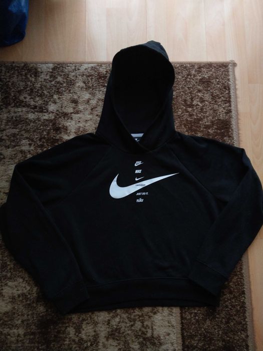 bluza z kapturem top damska badz dziewczeca Nike central logo