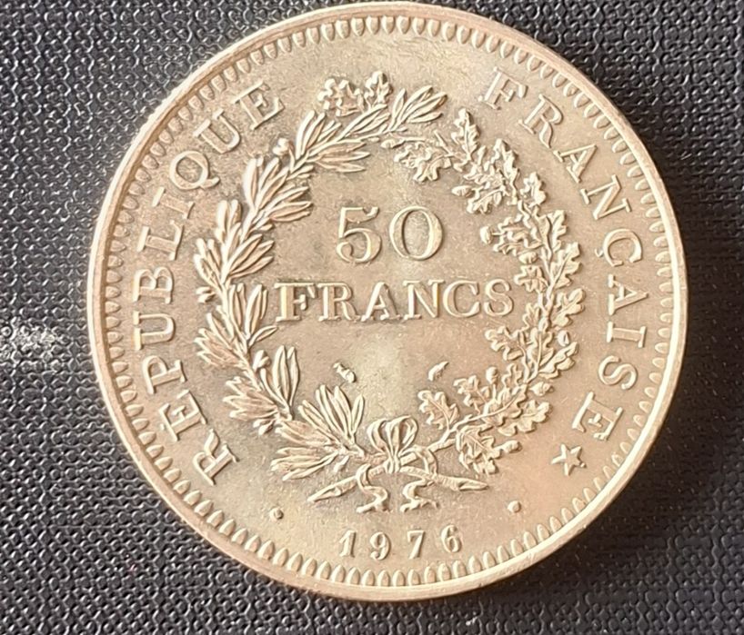 Moeda de prata de 50 francos