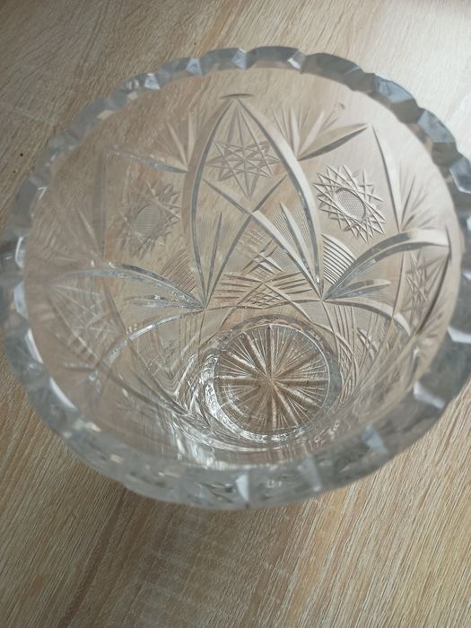 Wazon kryształowy vintage 21 cm.