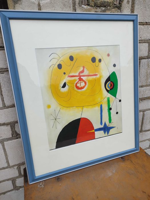 Obraz Joan Miro - Malowany - podpis - vintage - design