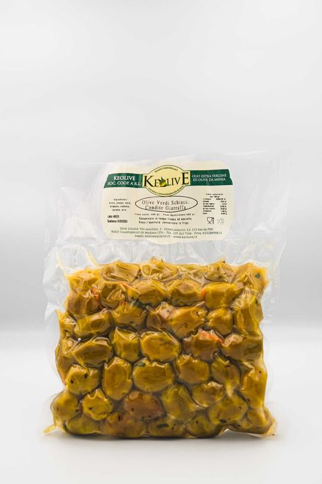 Sycylijskie oliwki Giarraffa  z oregano marchewką i selerem 500g