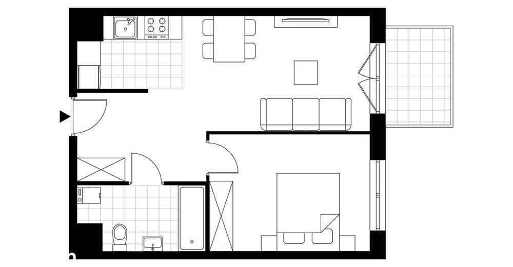 2-pokojowe mieszkanie 42m2 + balkon Bezpośrednio