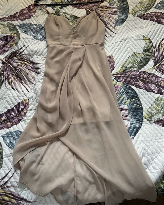 Koktajlowa sukienka tulipan, beżowy  Glamorous r. XS