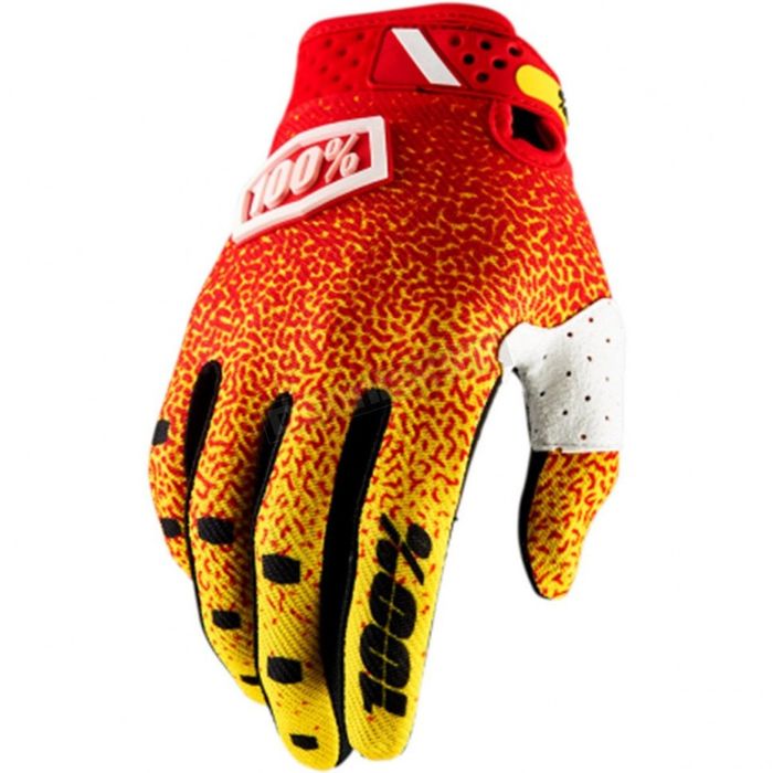 Моторукавички 100% Ride Fit S-XXL Red -Yellow мотоперчатки рукавиці