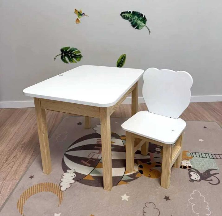 Дерев'яний дитячий столик зі стільчиком. Опт від виробника (ціна 1600)