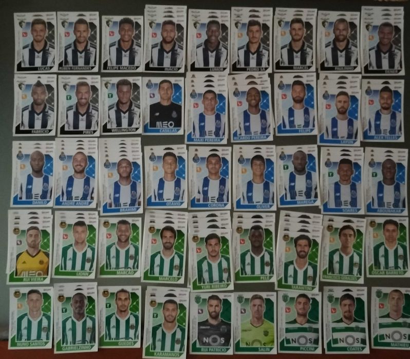 Lote de Cromos "Futebol 2017/2018" (lista na última foto)