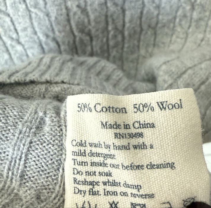 Sweter bawełna wełniany pleciony warkocz basic casual Jack Wills S