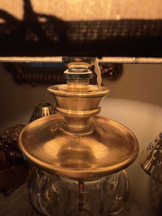 Candeeiro de mesa upcycled  em cristal MGlass Marinha Grande  MCM