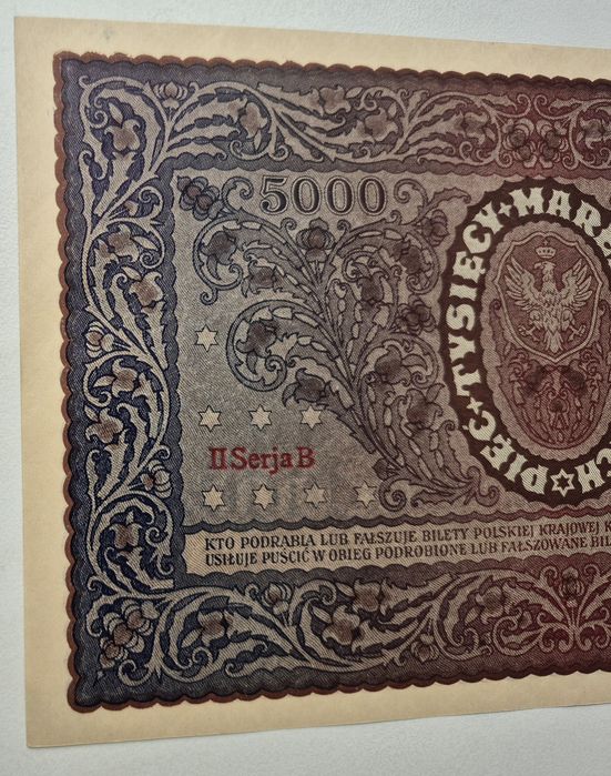 Банкнота Польща 5000 марок польських 1920 р. Стан !