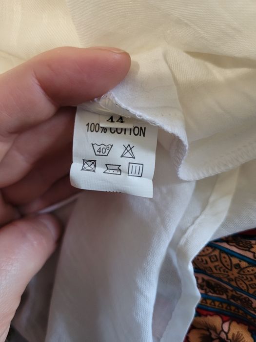 Bluzka koszula tunika 44 biała bawełna