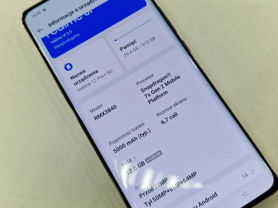 REALME 12 PRO+ 5G Dual SIM/ 12GB/ 512GB/ Navigator Beige/ Grade A-