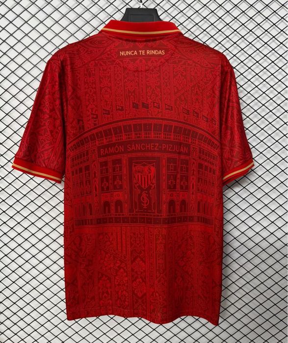 Camisola Oficial Sevilla FC Vermelha e Dourada – Edição Especial. Do S até ao 4XL