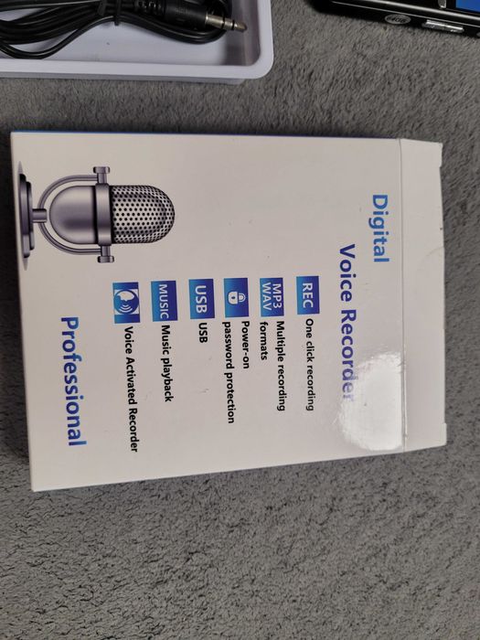 Dyktafon podsluch odtwarzacz muzyki 64gb mp3