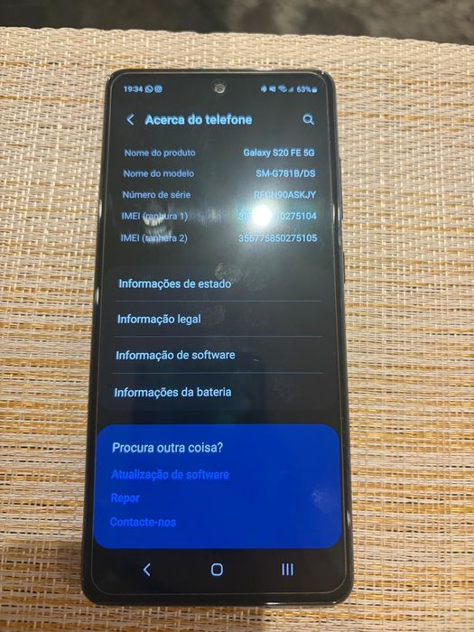Samsung S20 FE 5G em muito bom estado
