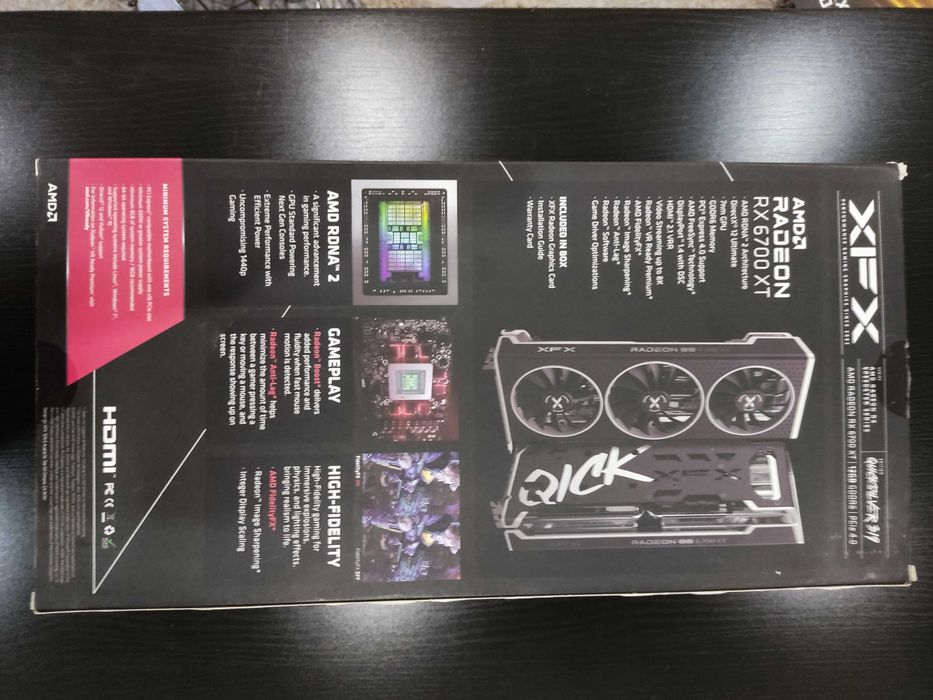 QICK 319 AMD Radeon RX 6700 XT BLACK 12GB