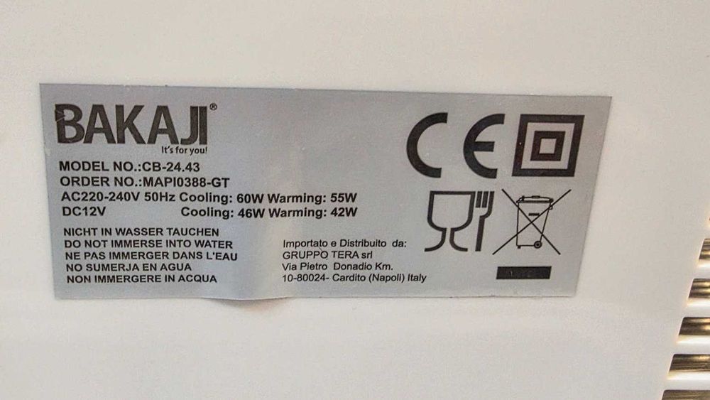 Bakaji  Lodówka turystyczna elektryczna 24 L