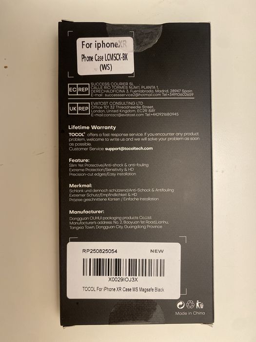 Capa preta nova p/ iPhone XR