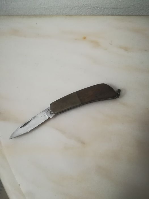 Mini canivete com cabo em madeira