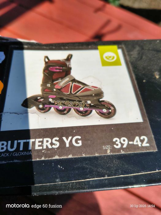 Łyżworolki Coolslide Butters YG r. 39-42 (regulowane) – jak nowe!