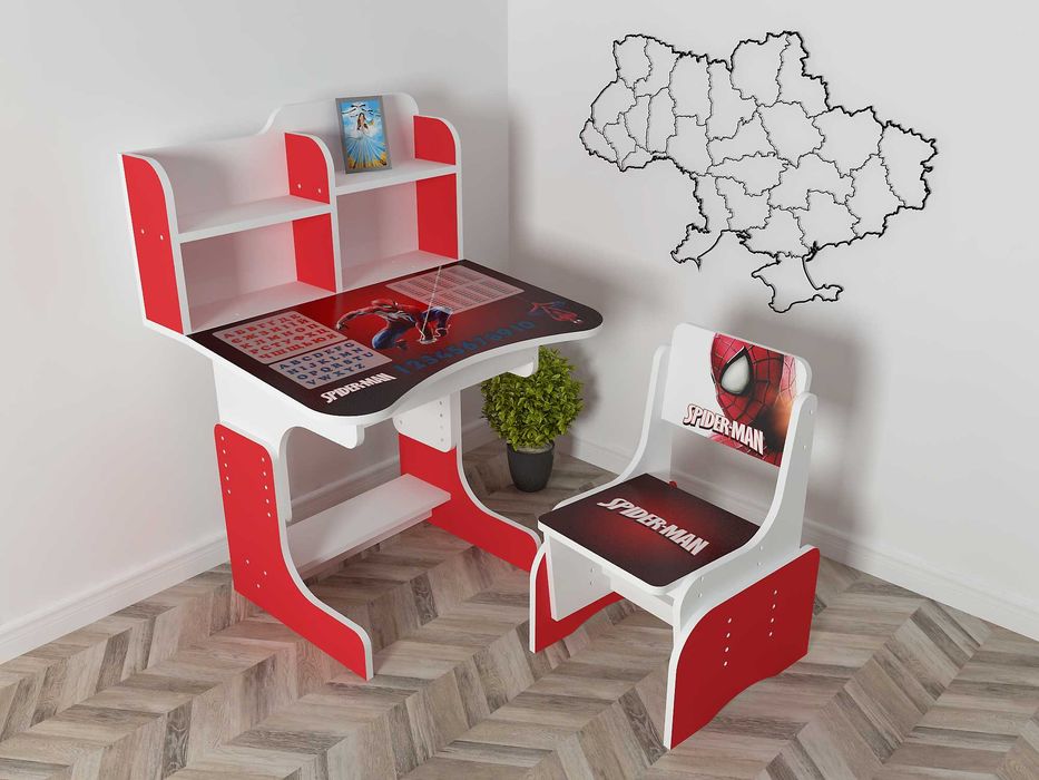 Парта Дитяча зростаюча зі стільцем та пеналом під стільницею