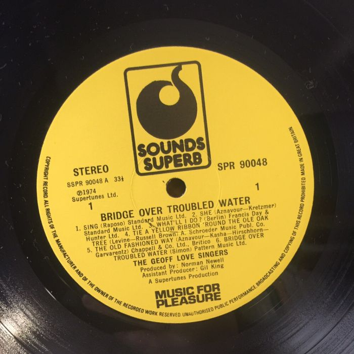 Vinil Geoff love singers -bridge over trouble water 1974