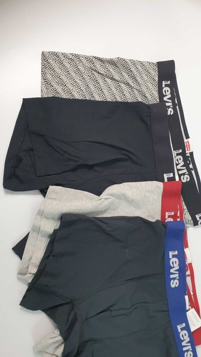 LEVI'S 4-PACK BOKSERKI męskie   majtki  4 PARY LOGO LEVIS rozmiar  s