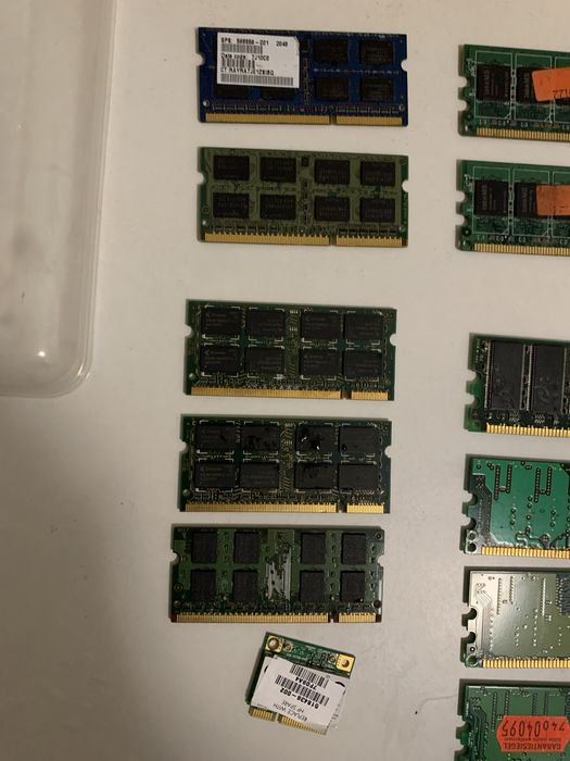 Zestaw pamięci RAM DDR / DDR2 / SDRAM – retro PC, serwis, kolekcja