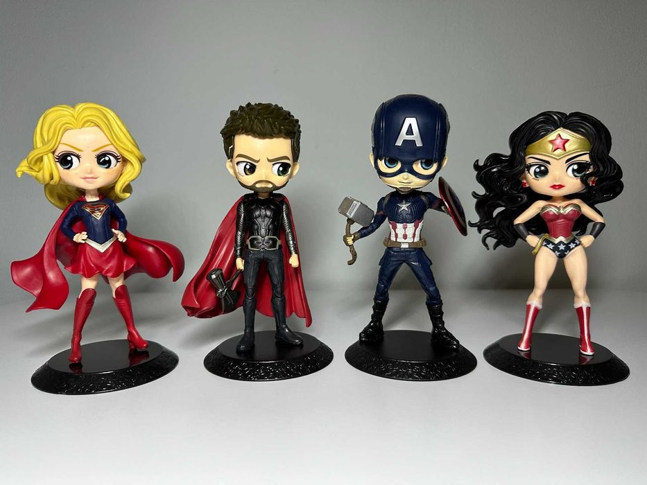 Фигурки Qposket - Чудо-жінка, Супердівчина, Капітан Америка, Тор