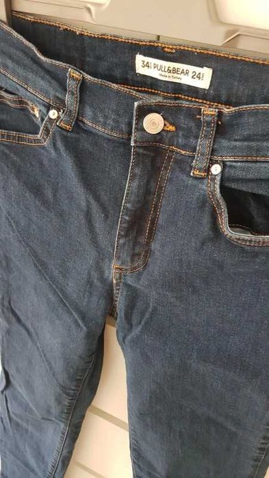 dżinsy prosta nogawka granatowe Pull&Bear