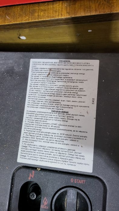 Piecyk gazowy użyty jeden sezon