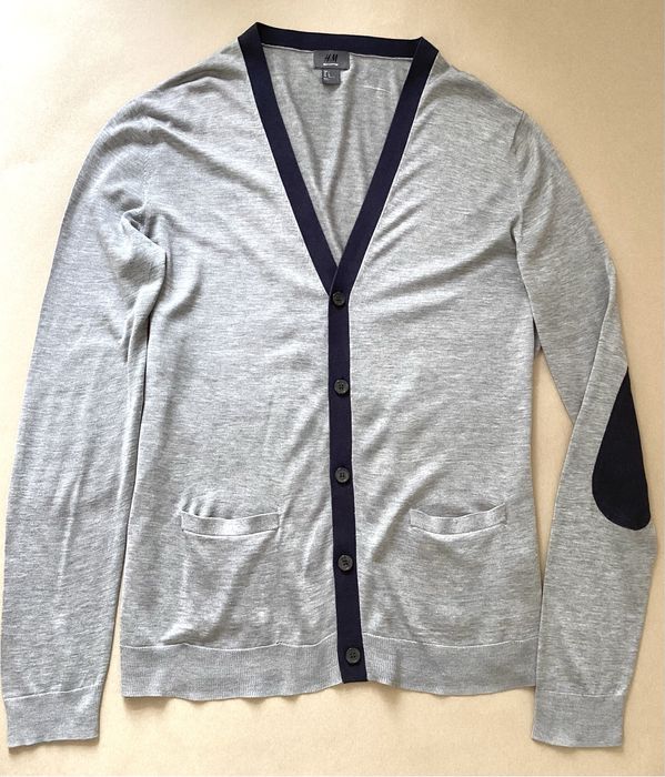 Szary sweter kardigan H&M rozmiar L
