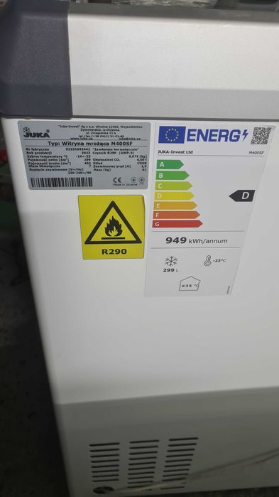 Zamrażarka JUKA witryna mrożąca M400SF