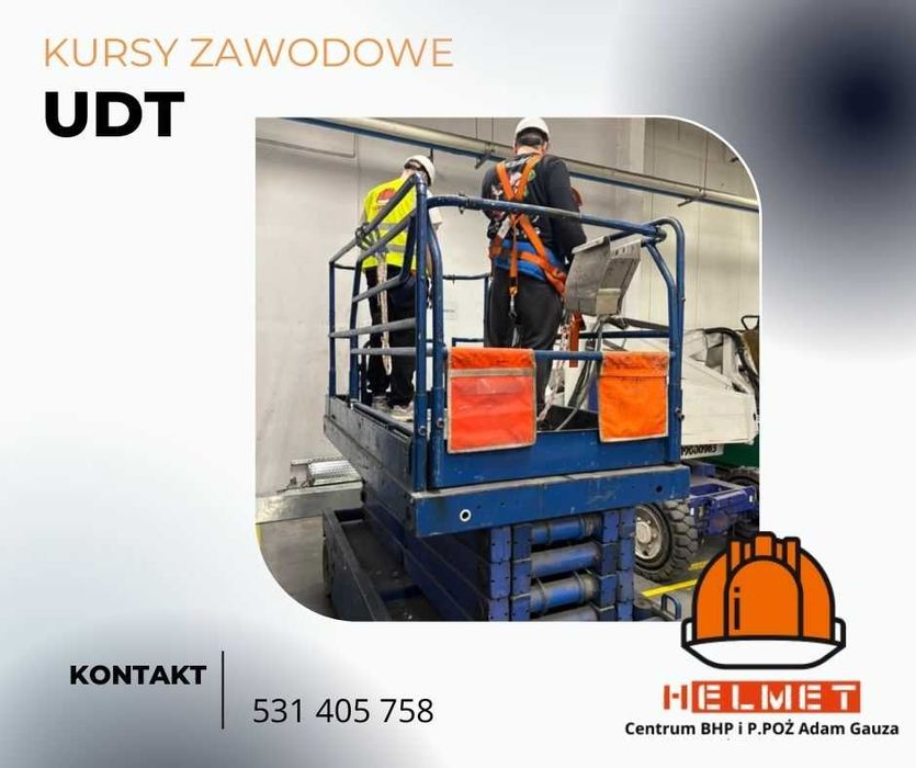 Kurs zawodowy UDT wózek widłowy, suwnica, podest  + egzamin