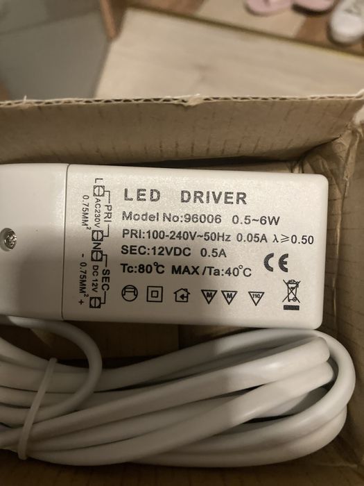 Zasilacz led nowy 0,5-6W 2 sztuki