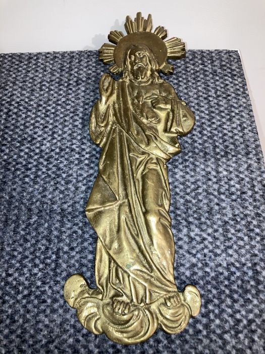 Jezus Chrystus - mosiężna płaskorzeźba