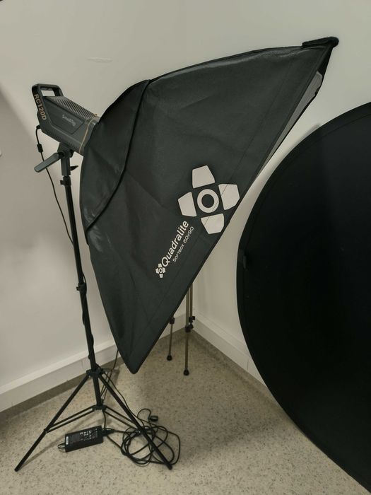 kit 2 smallrig Cob LED rc 120D e 2 Quadralite softbox 60x90cm