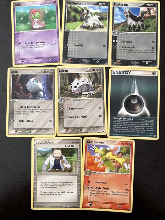 Carta Pokemon 8 FR e 8 PT (2004 Pokémon/Nintendo)