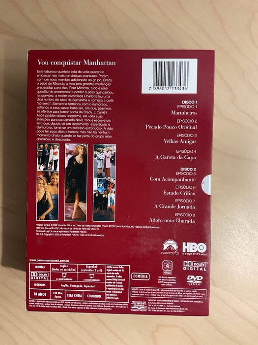1, 3, 4 e 5 temporada do Sex and the City