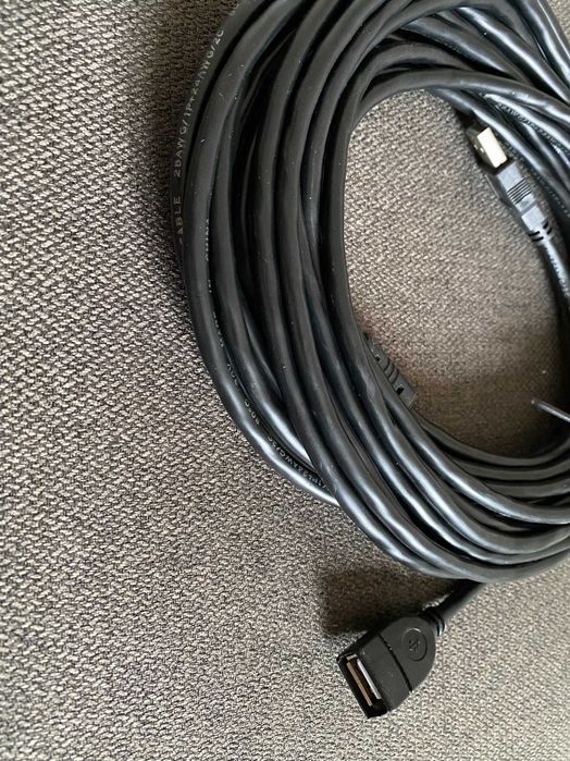 Кабель USB-подовжувач AM-AF 10 метрів чорний тато-мама