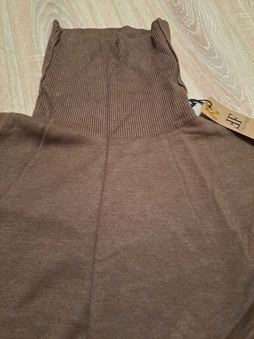 Vestido de malha castanho M/L