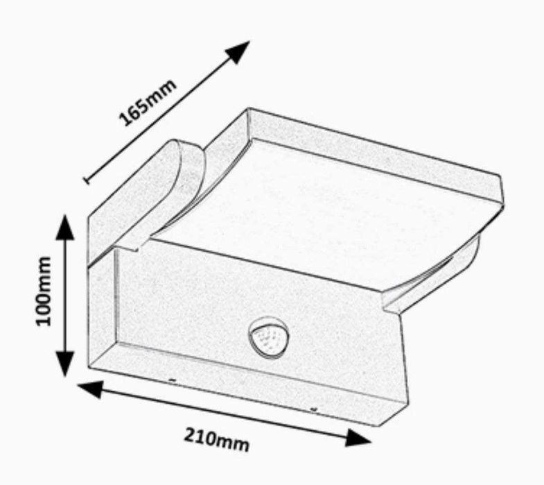 Wewnętrzna/Zewnętrzna Lampa Ścienna z Czujnikiem Ruchu