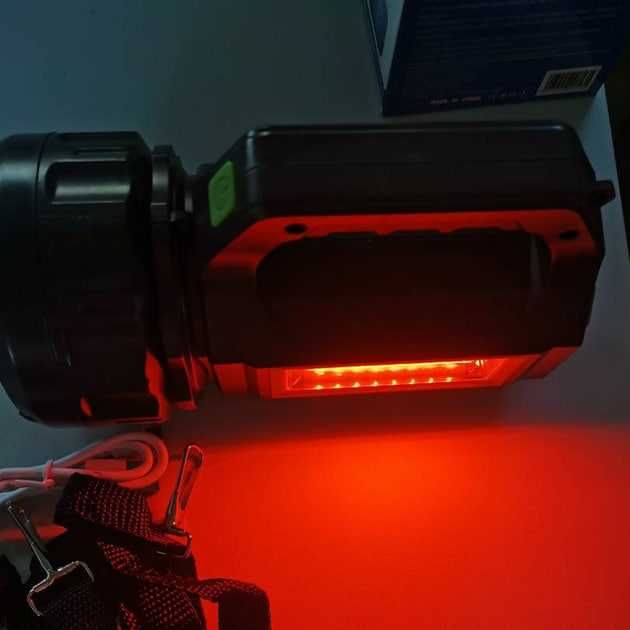 Ліхтар Т95-LED+COB, Power Bank, Li-Ion 20000 мАг сонячна батарея 30W