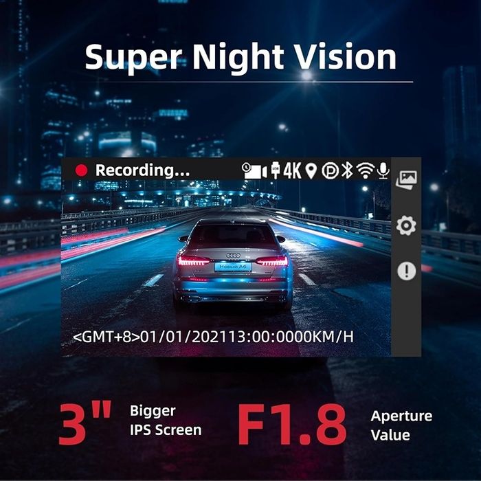 відеореєстратор MioFive 4K+2K, Wi-Fi, Bluetooth, GPS, SDкарта на 32 Gb