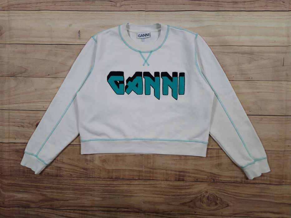 GANNI Isoli Rock sweatshirt Bluza Damska Logowana r. L