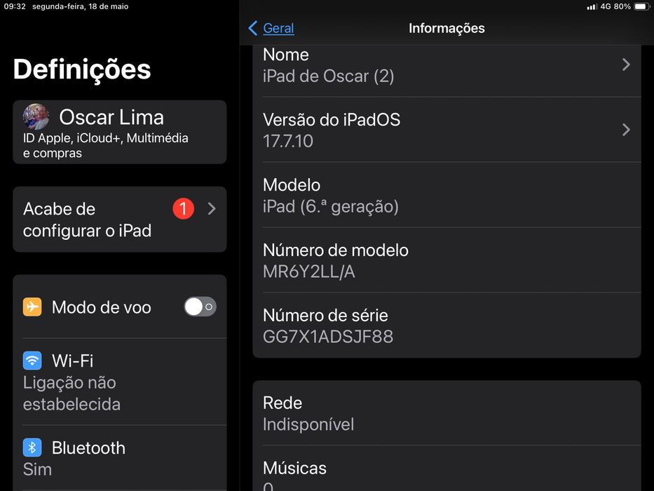 Ipad  6 geracao 32 GB505225322189957125