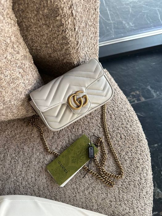 Сумка Gucci Super mini GG повний комплект бутика шкіряна