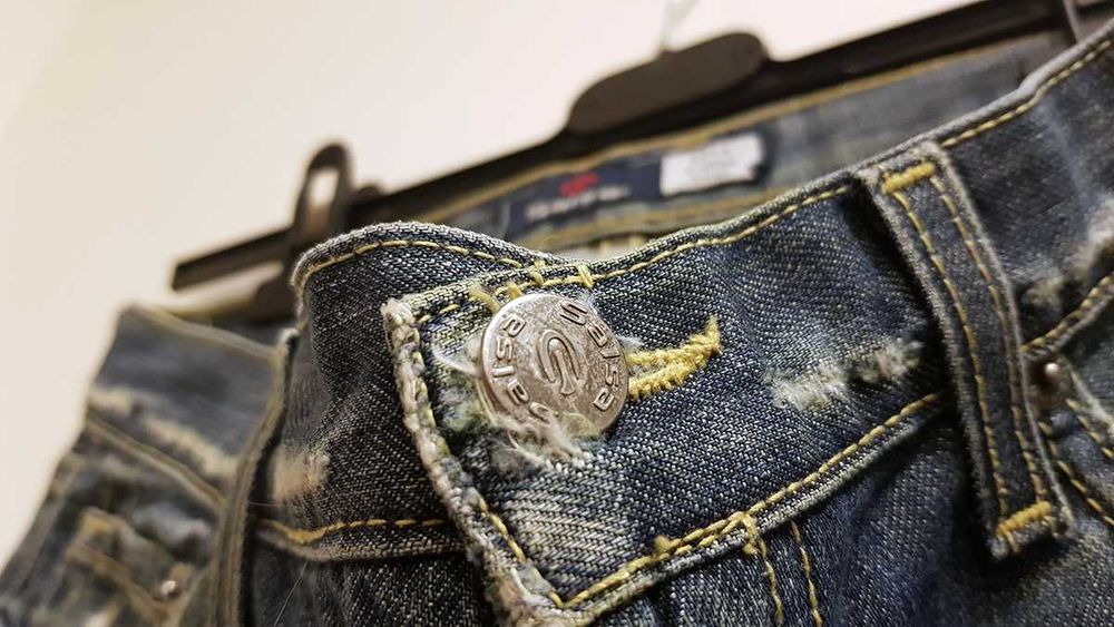 Par de calças de ganga Salsa 100% algodão boca de sino